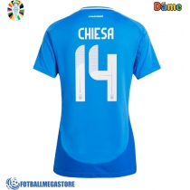 Fotballdrakt Dame Italia Federico Chiesa #14 Hjemmedrakt EM 2024 Kortermet